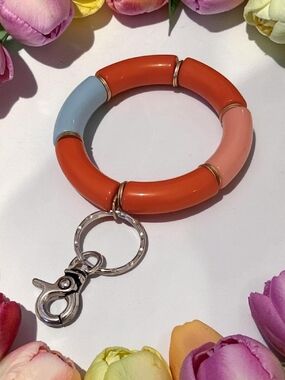 New Plunder Colorblock Bangle Keyring Bracelet